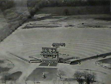 US-23 Drive-In Theater - AERIAL 1950S COURTESY LOU WARRINGTON